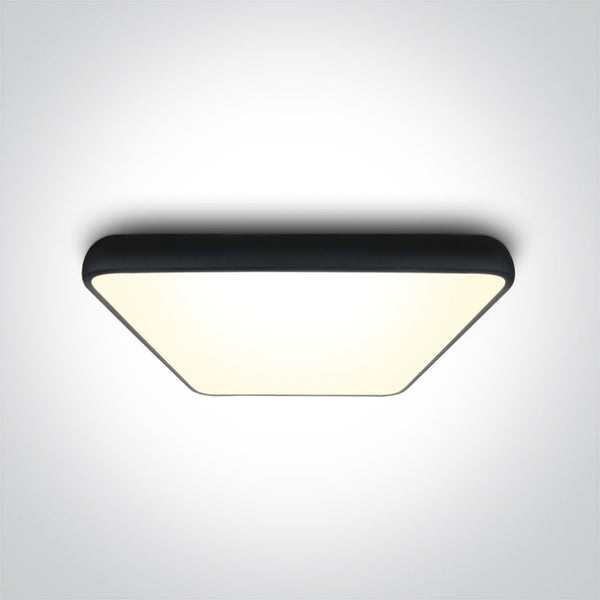 One Light 62160A/B/W BLACK SQUARE PLAFO LED 62W WW IP20 230V