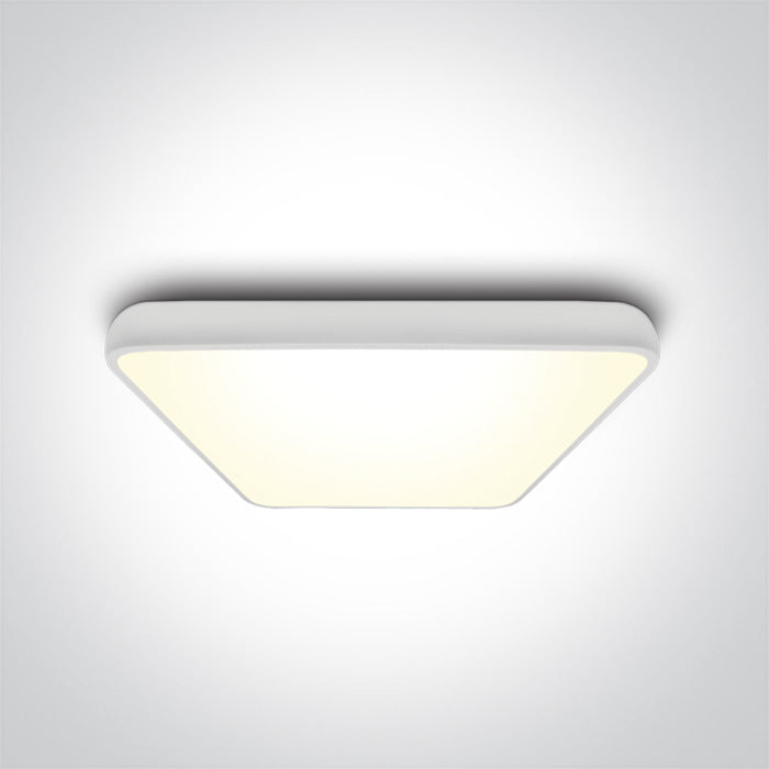 One Light 62160A/W/W WHITE SQUARE PLAFO LED 62W WW IP20 230V