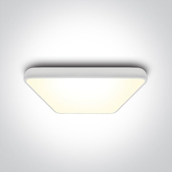 One Light 62160A/W/W WHITE SQUARE PLAFO LED 62W WW IP20 230V