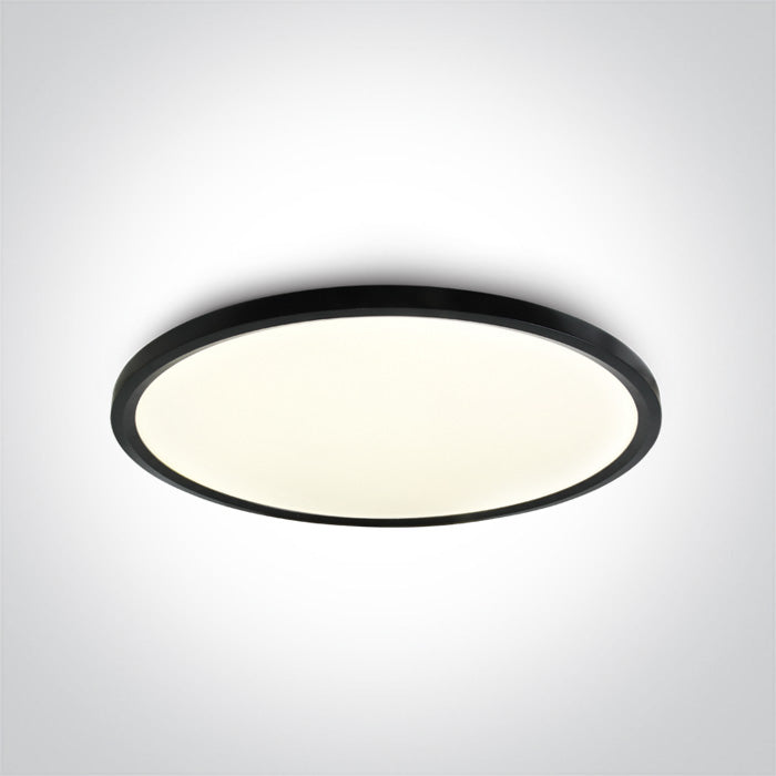 One Light 62160FB/B/C BLACK LED PLAFO 60W CW IP20 230V