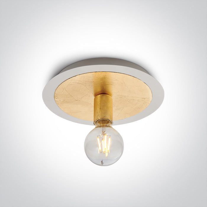 One Light 62172A/BS BRASS CEILING LIGHT 12w E27 100-240v