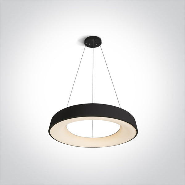 One Light 62180NB/B/W BLACK PENDANT LED 80W WW IP20 230V