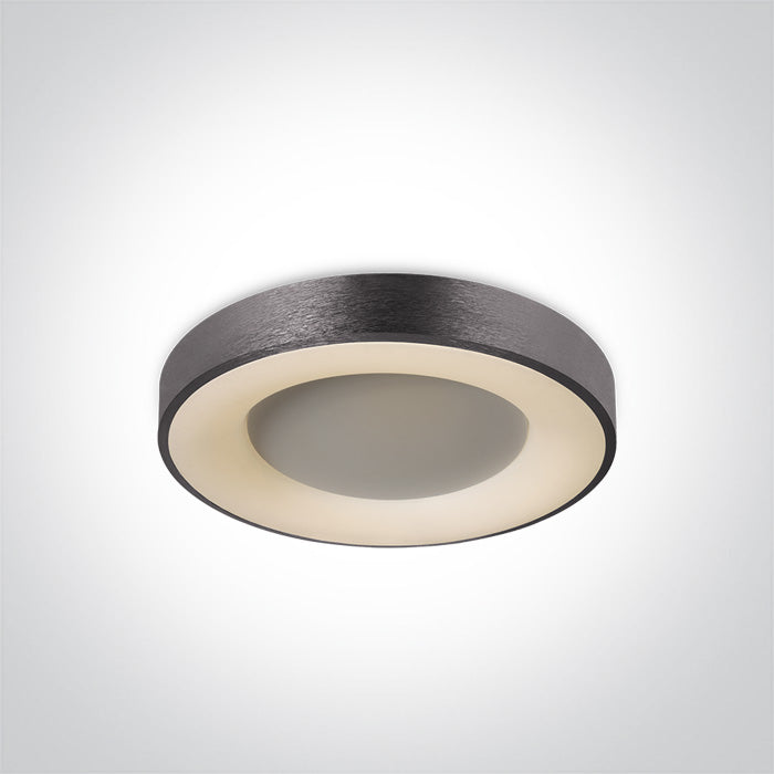 One Light 62182/BAN/W BRUSHED ANTHRACITE LED PLAFO 40W WW IP20 230V
