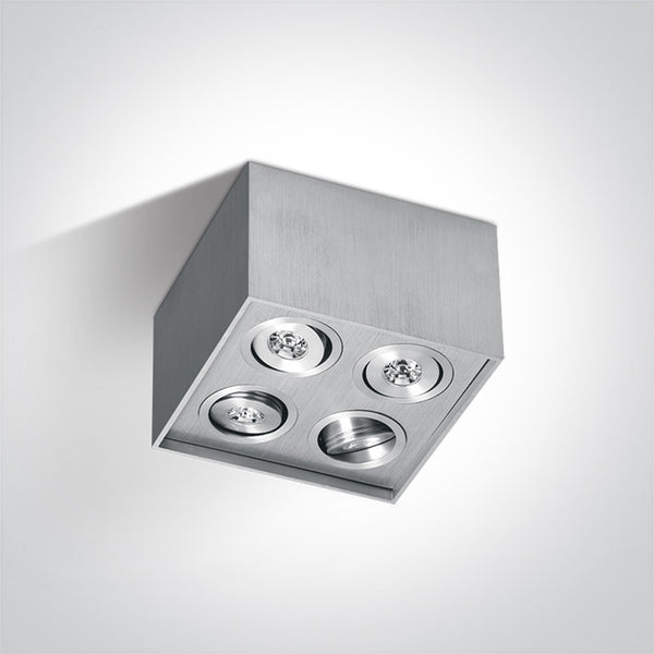 One Light 62401AL/W/15 ALUMINIUM LED WARM 4x1w 15d