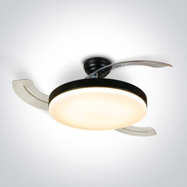 One Light 6300/B/V BLACK PC ROD FAN 25W LED 32W CCTV IP20 230V
