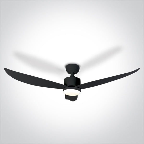 One Light 6302/B/V BLACK ABS ROD FAN 35W LED 22W CCTV IP20 230V