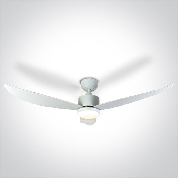 One Light 6302/W/V WHITE ABS ROD FAN 35W LED 22W CCTV IP20 230V