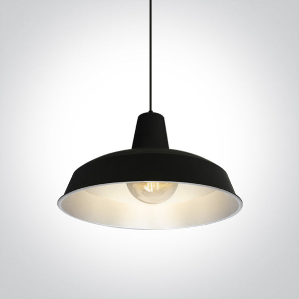 One Light 63020/B/G BLACK E27 20W SILVER REFLECTOR