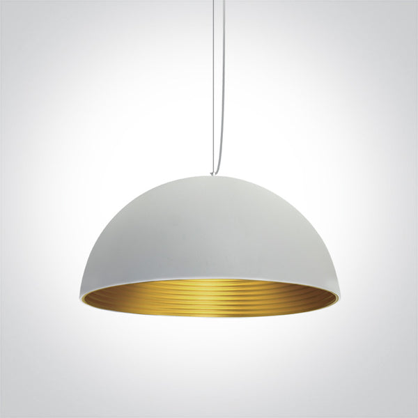 One Light 63022A/W/BS WHITE E27 20W BRASS REFLECTOR