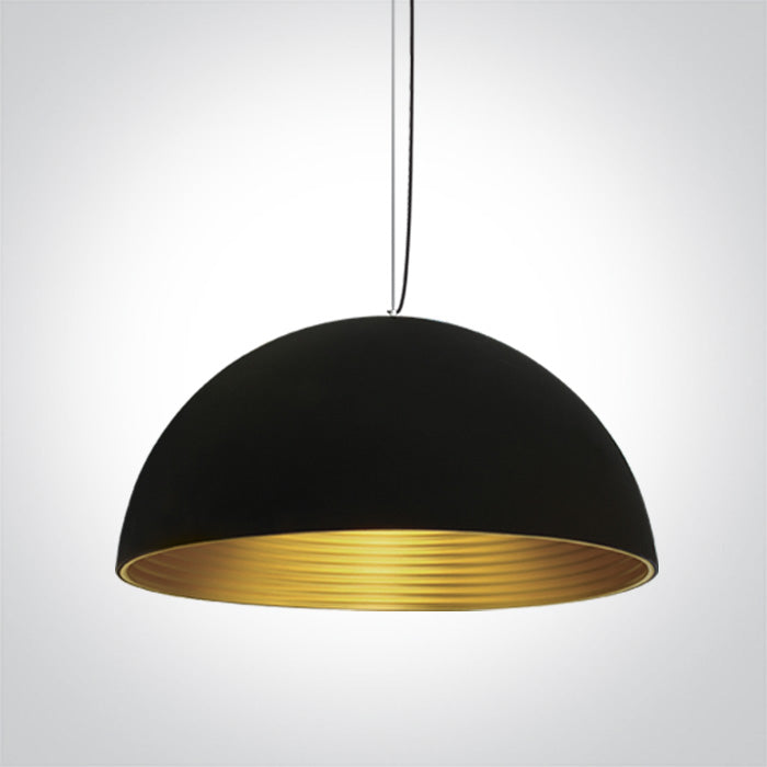 One Light 63022B/B/BS BLACK E27 25W BRASS REFLECTOR