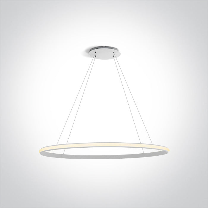 One Light 63046/W WHITE LED OVAL 25W WW IP20 230V
