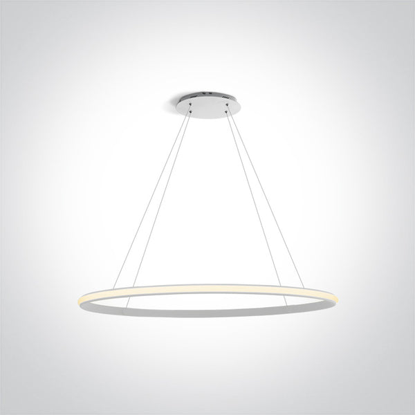 One Light 63046/W WHITE LED OVAL 25W WW IP20 230V