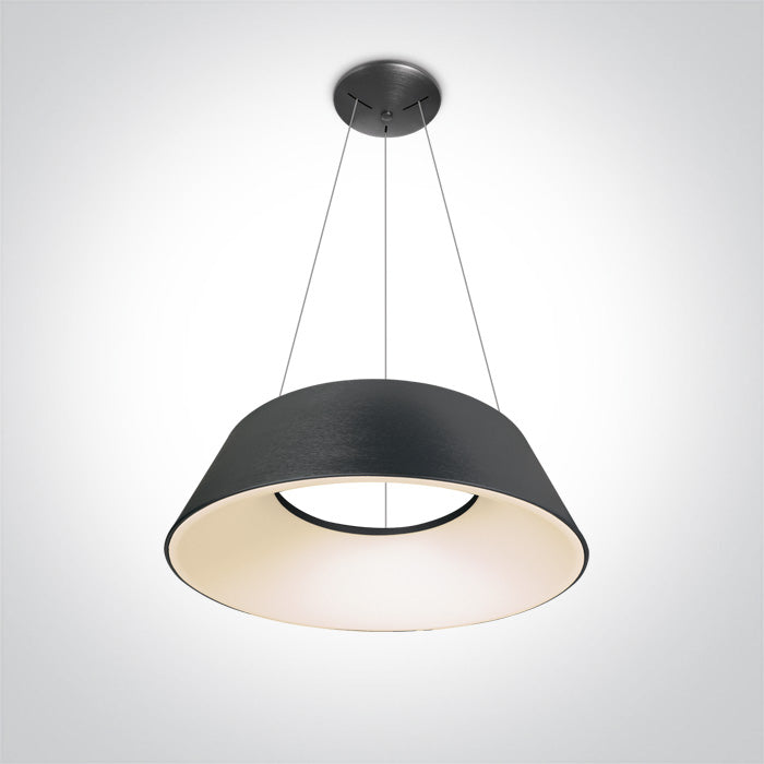 One Light 63058/BAN/W BRUSHED ANTHRACITE LED PENDANT 60W WW IP20 230V
