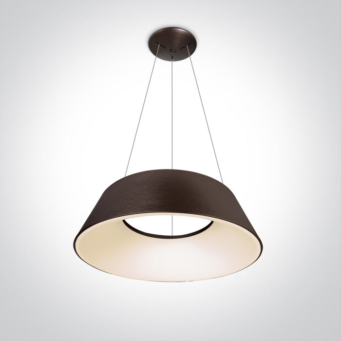 One Light 63058/BBR/W BRUSHED BROWN LED PENDANT 60W WW IP20 230V