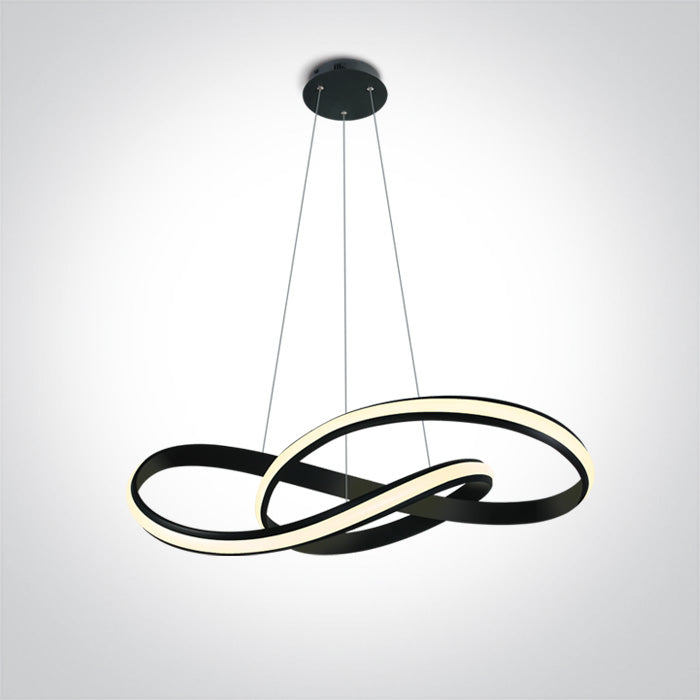 One Light 63066A/B BLACK PENDANT LED 30W WW IP20 230V