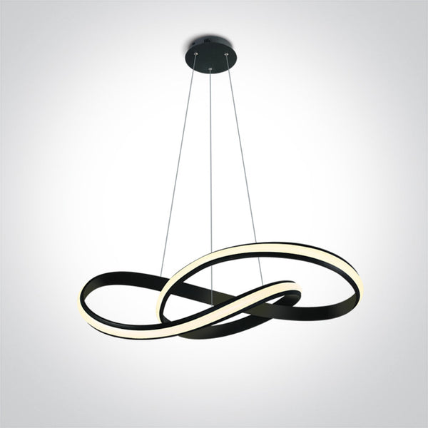 One Light 63066A/B BLACK PENDANT LED 30W WW IP20 230V