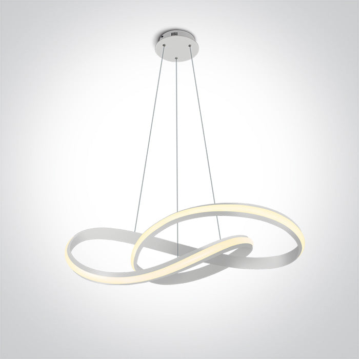 One Light 63066A/W WHITE PENDANT LED 30W WW IP20 230V
