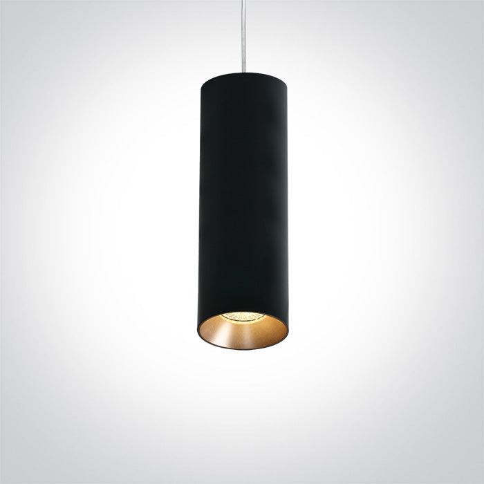One Light 63105M/B BLACK PENDANT GU10 10w DARK LIGHT
