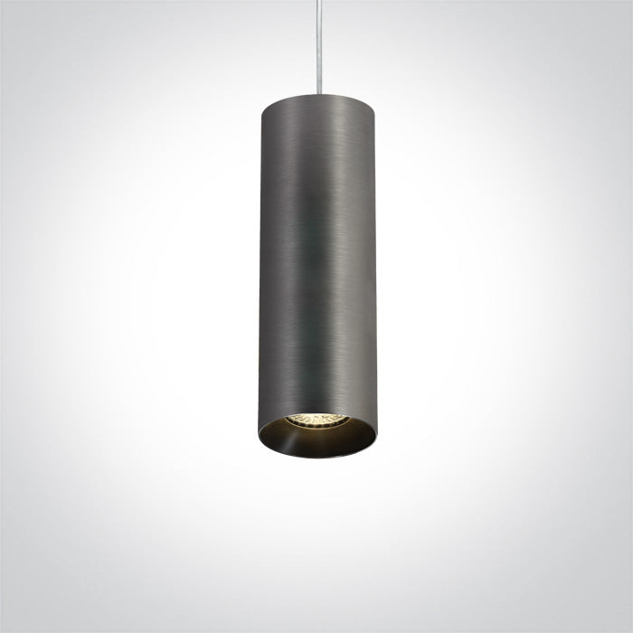 One Light 63105M/MG METAL GREY PENDANT GU10 10w DARK LIGHT