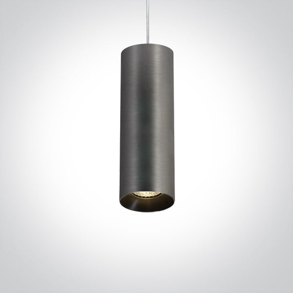 One Light 63105M/MG METAL GREY PENDANT GU10 10w DARK LIGHT