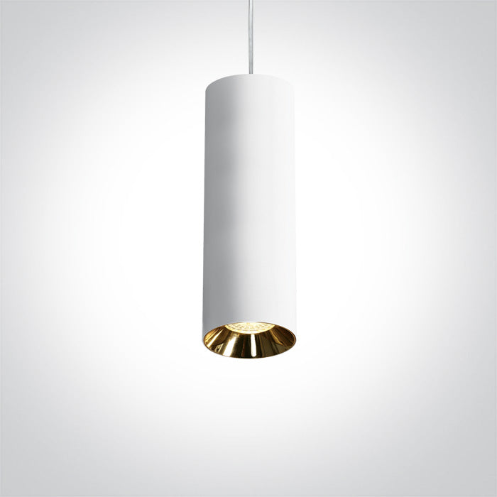 One Light 63105M/W WHITE PENDANT GU10 10w DARK LIGHT