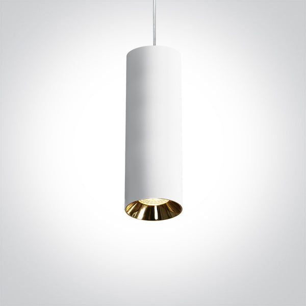 One Light 63105M/W WHITE PENDANT GU10 10w DARK LIGHT