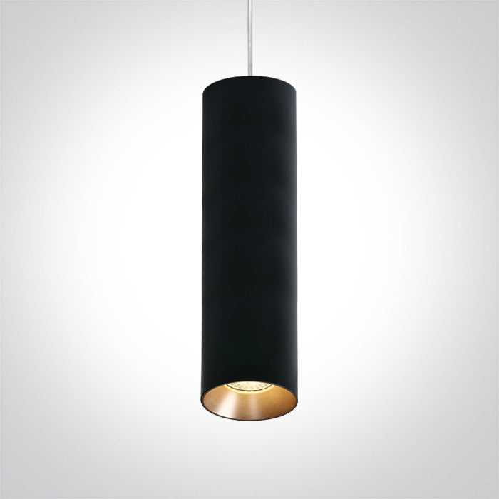 One Light 63105MA/B BLACK PENDANT GU10 10w DARK LIGHT