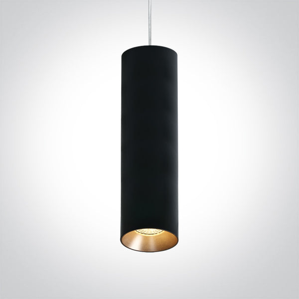 One Light 63105MA/B BLACK PENDANT GU10 10w DARK LIGHT
