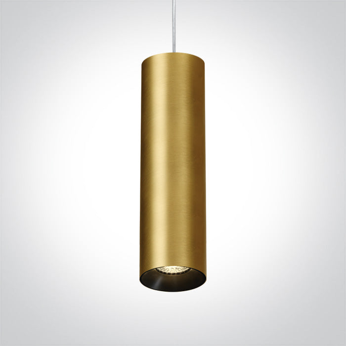One Light 63105MA/BBS BRUSHED BRASS PENDANT GU10 10w DARK LIGHT