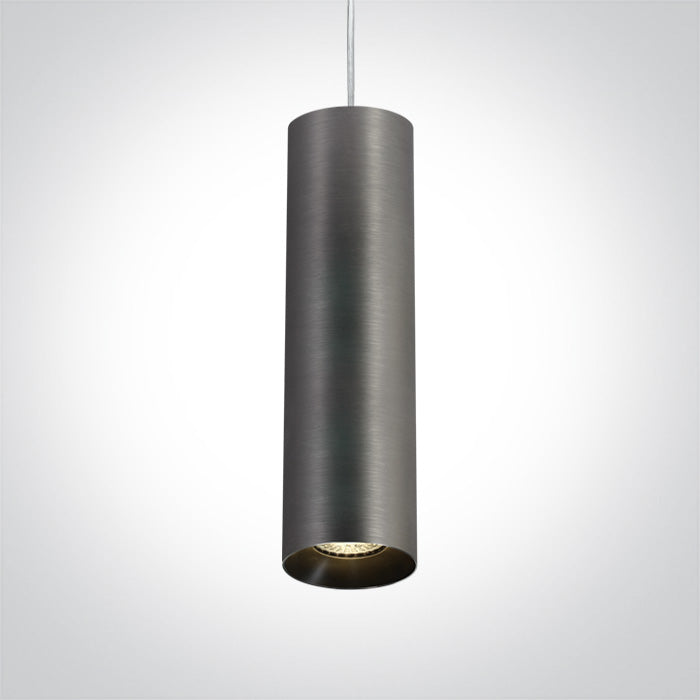 One Light 63105MA/MG METAL GREY PENDANT GU10 10w DARK LIGHT