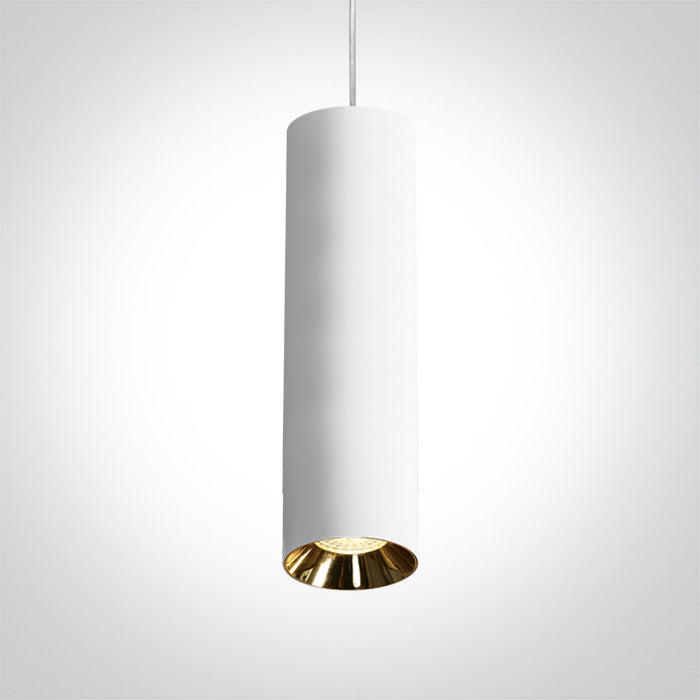 One Light 63105MA/W WHITE PENDANT GU10 10w DARK LIGHT
