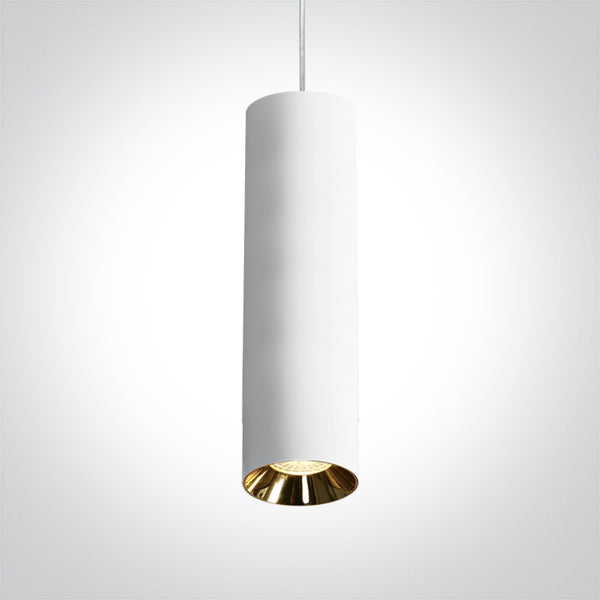 One Light 63105MA/W WHITE PENDANT GU10 10w DARK LIGHT