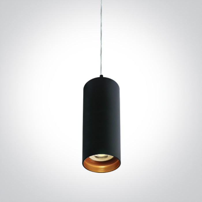 One Light 63105N/B BLACK PENDANT GU10 10W DARK LIGHT