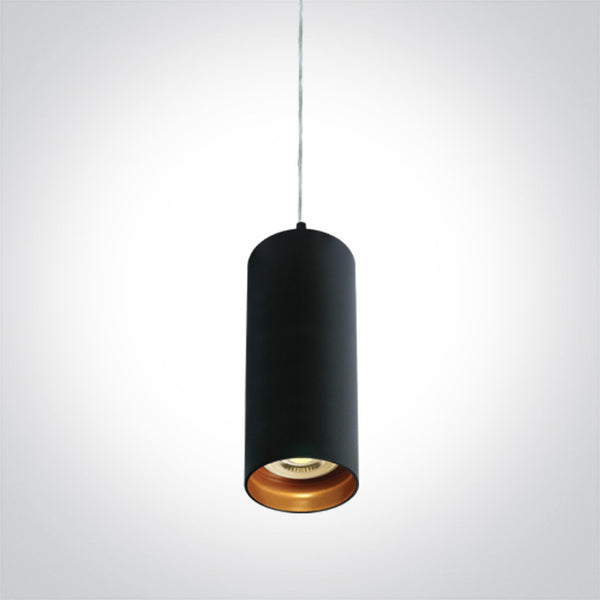 One Light 63105N/B BLACK PENDANT GU10 10W DARK LIGHT