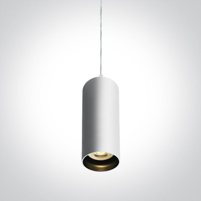 One Light 63105N/W WHITE PENDANT GU10 10W DARK LIGHT