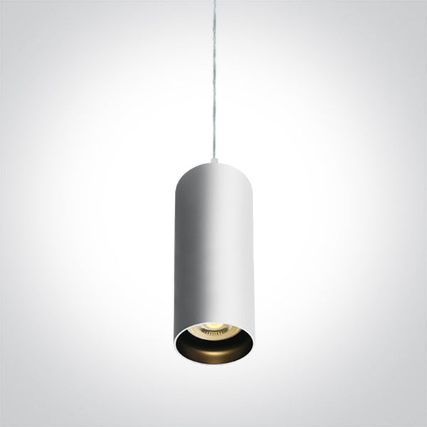 One Light 63105N/W WHITE PENDANT GU10 10W DARK LIGHT