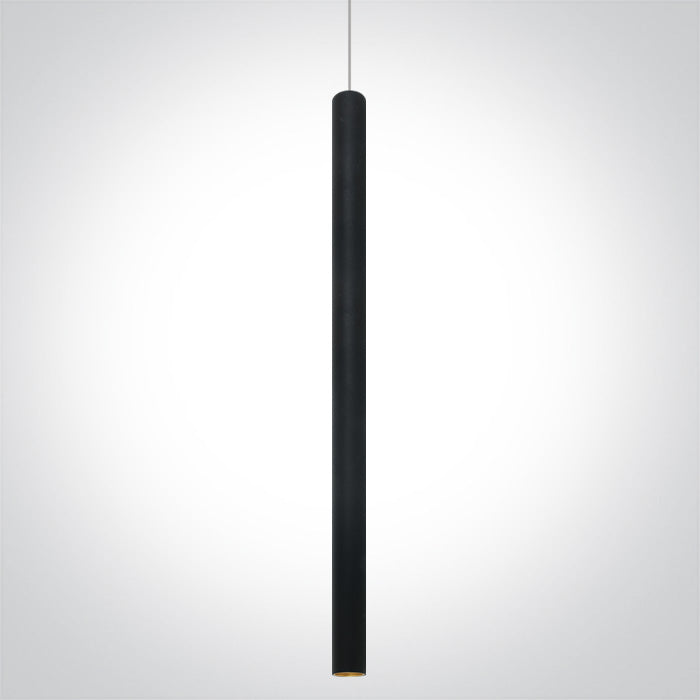 One Light 63108A/B/W BLACK PENDANT LED 6w WW 30deg IP20 230V