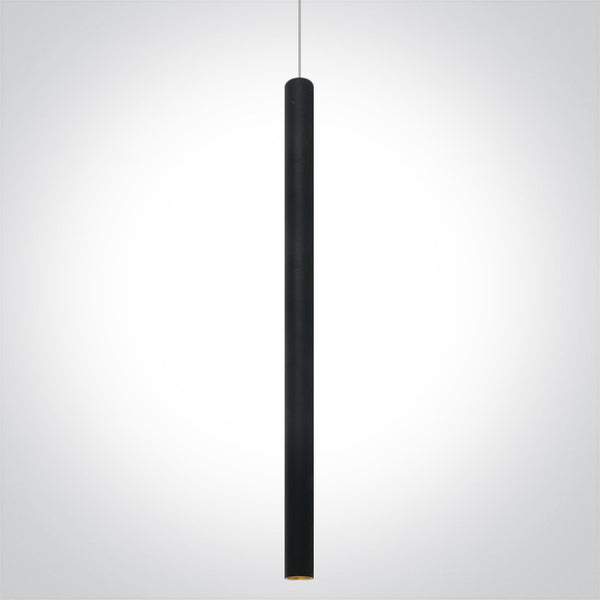 One Light 63108A/B/W BLACK PENDANT LED 6w WW 30deg IP20 230V
