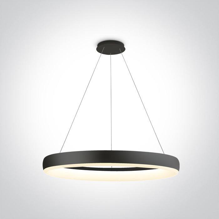 One Light 63114/B/W BLACK PENDANT LED 40W WW IP20 230V