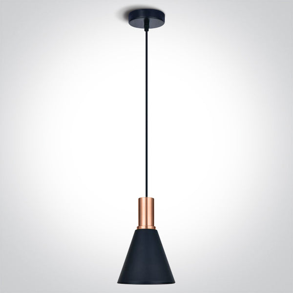 One Light 63122/CU COPPER BLACK SHADE 10W E27