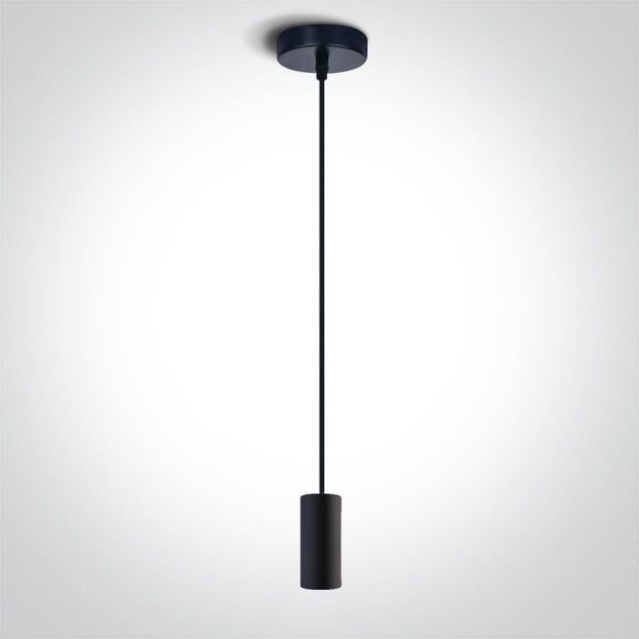 One Light 63124/B BLACK PENDANT 20W E27