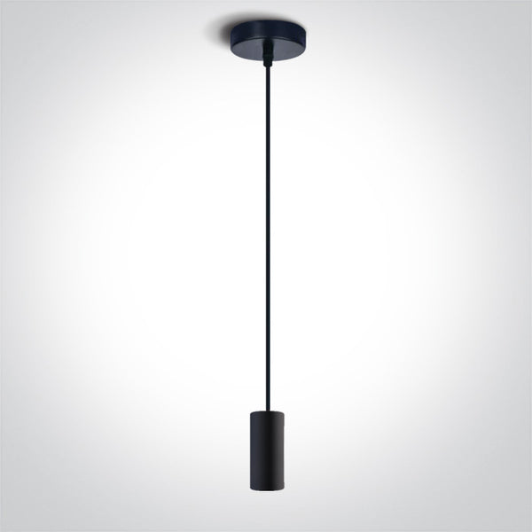 One Light 63124/B BLACK PENDANT 20W E27