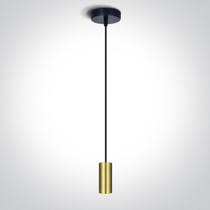 One Light 63124/BBS BRUSHED BRASS PENDANT 20W E27
