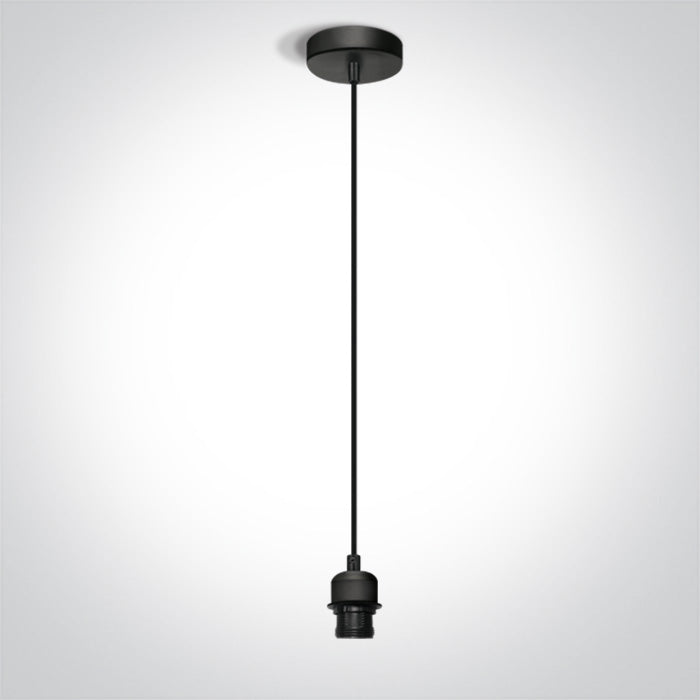 One Light 63126/B BLACK PENDANT 20W E27
