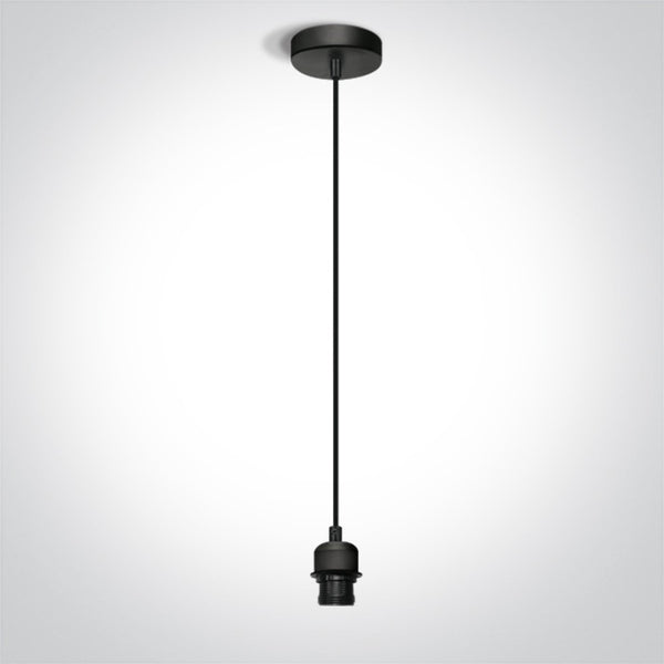 One Light 63126/B BLACK PENDANT 20W E27