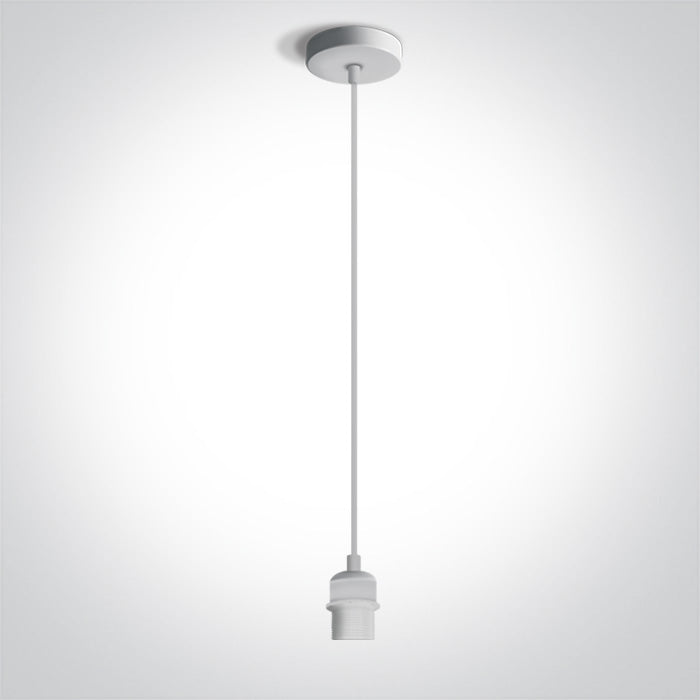 One Light 63126/W WHITE PENDANT 20W E27