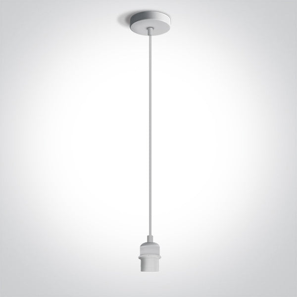 One Light 63126/W WHITE PENDANT 20W E27