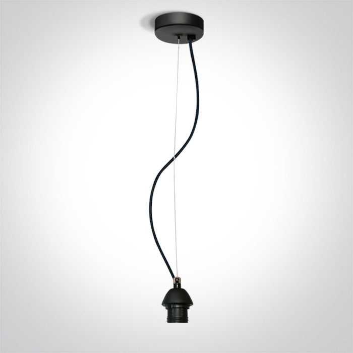 One Light 63126A/B BLACK PENDANT 20W E27