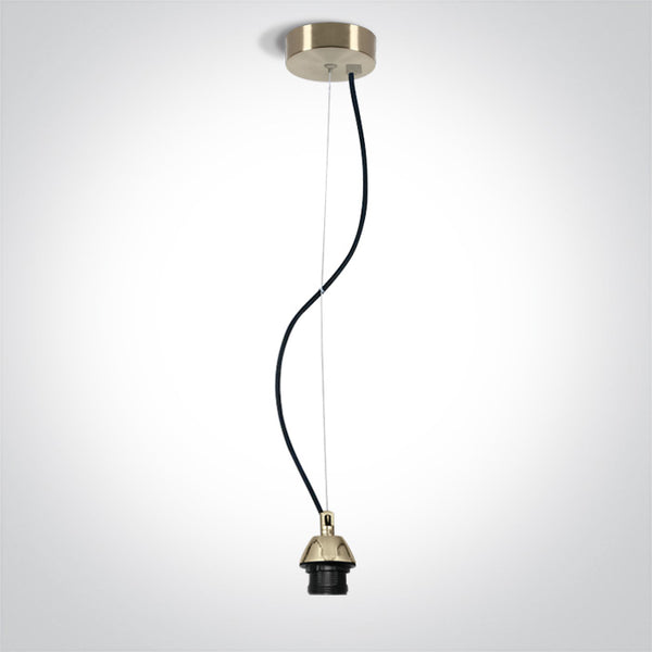 One Light 63126A/BBS BRUSHED BRASS PENDANT 20W E27