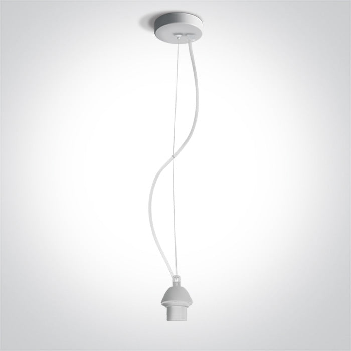 One Light 63126A/W WHITE PENDANT 20W E27